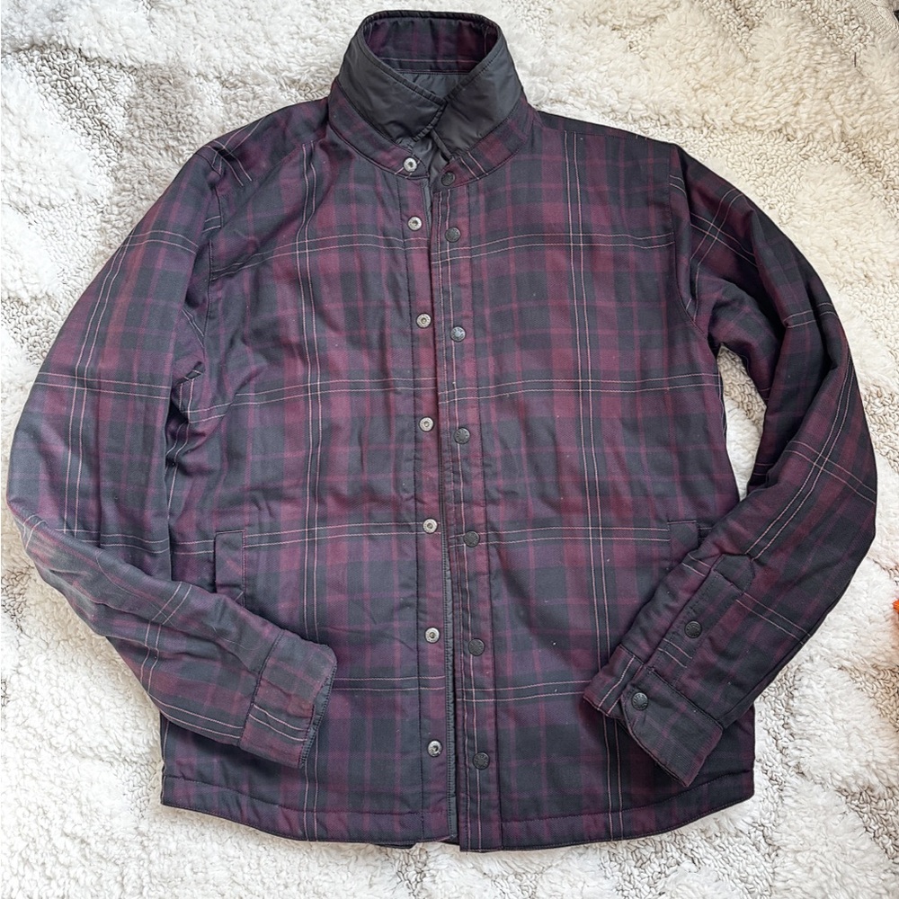 The north face Fort Point Insulated Flannel Jacket Men's reversible black plaid - Picture 7 of 12